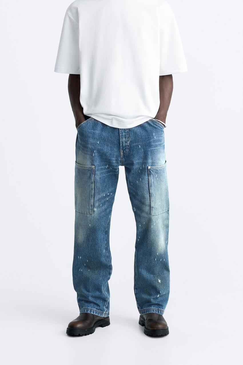 PAINT SPLATTER CARGO JEANS