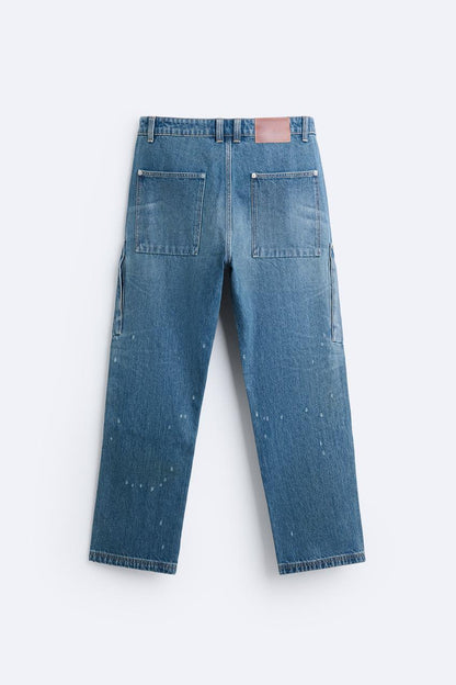 PAINT SPLATTER CARGO JEANS