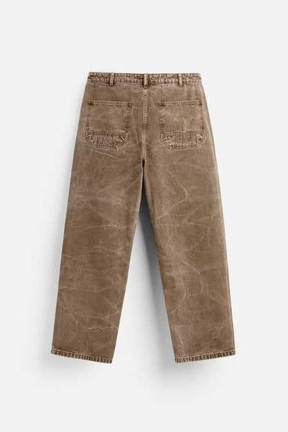 FADED TROUSERS WITH SEAMS