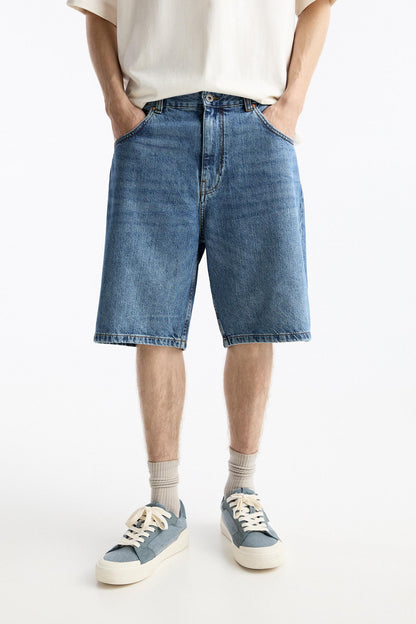 BAGGY DENIM BERMUDA SHORT