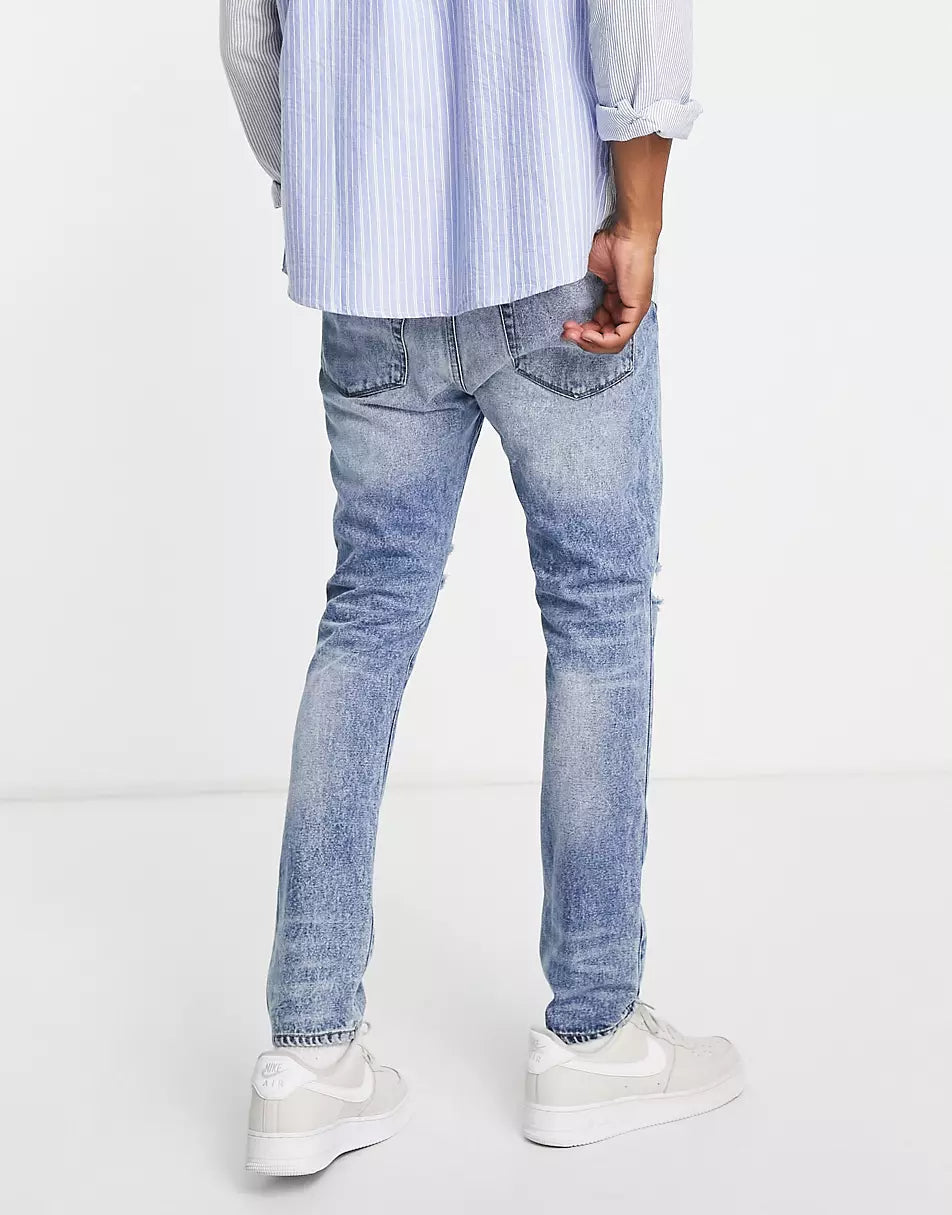 EXTREME RIP JEANS IN VINTAGE LIGHT BLUE