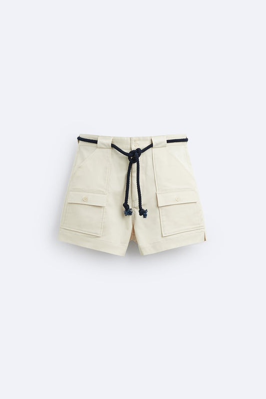 BELTED CARGO SHORTS