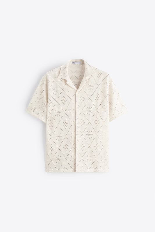 TEXTURED CROCHET SHIRT