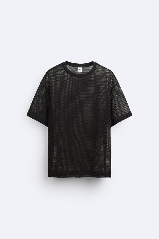 MESH TEXTURE T-SHIRT