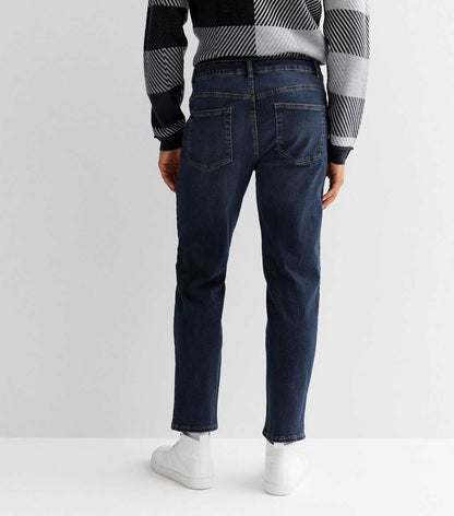 INDIGO TAPERED SLIM FIT JEANS