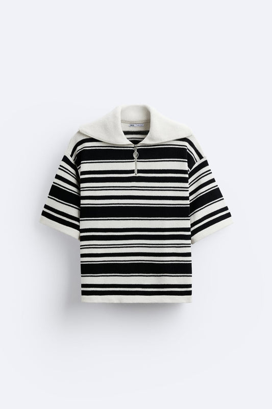 STRIPED JACQUARD POLO SHIRT