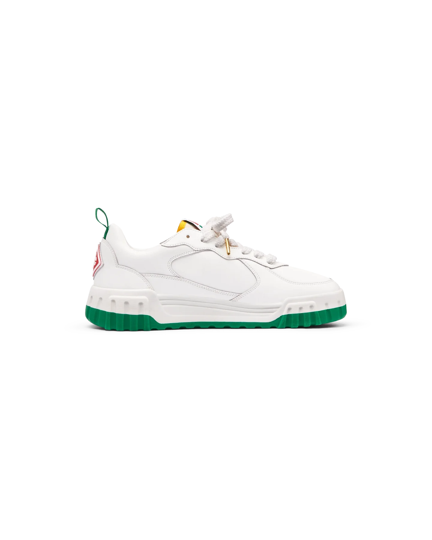 MENS THE COURT WHITE & GREEN SNEAKER