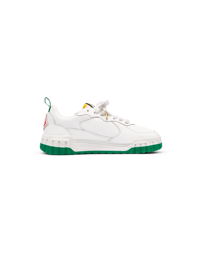 MENS THE COURT WHITE & GREEN SNEAKER