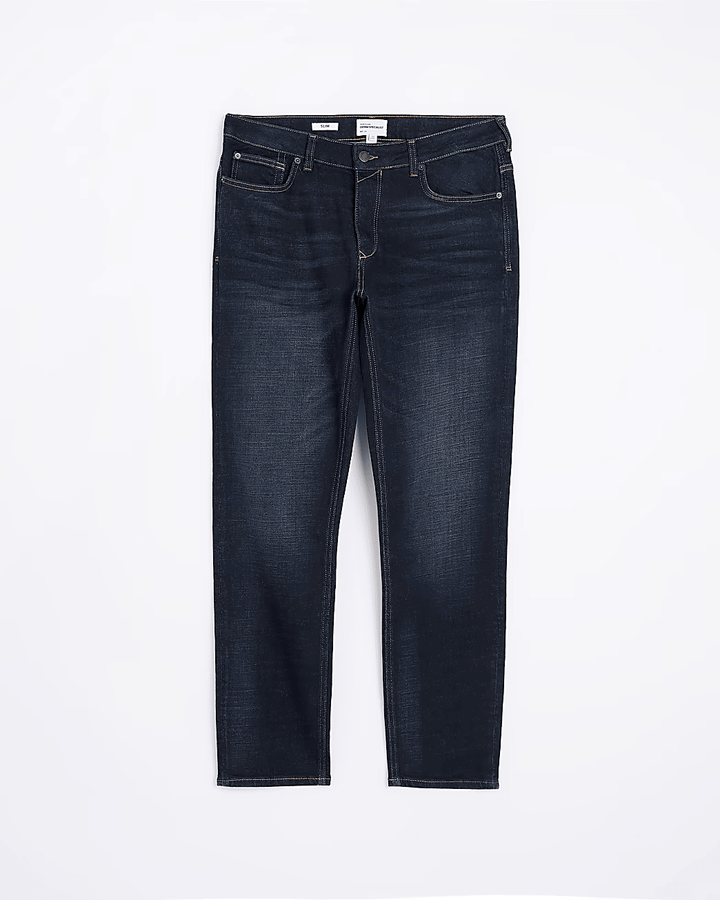 DARK BLUE SLIM FIT FADED JEANS