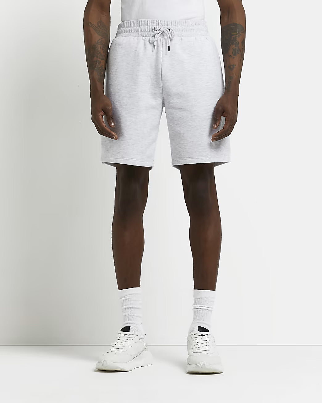 LIGHT GREY RI SLIM FIT JERSEY SHORTS