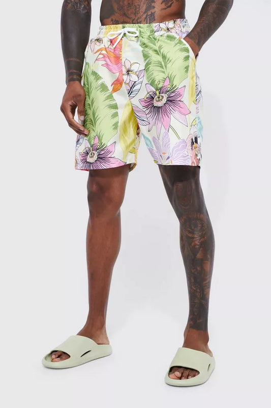 MID LENGTH FLORAL SWIM SHORTS