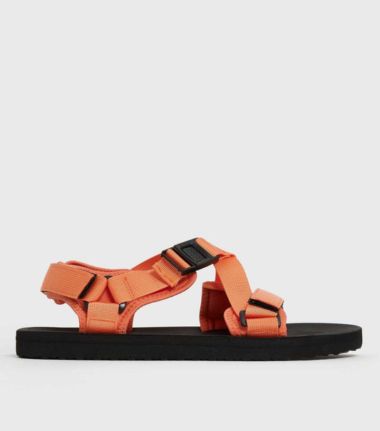 ORANGE WEBBED STRAP TECHNICAL SANDALS