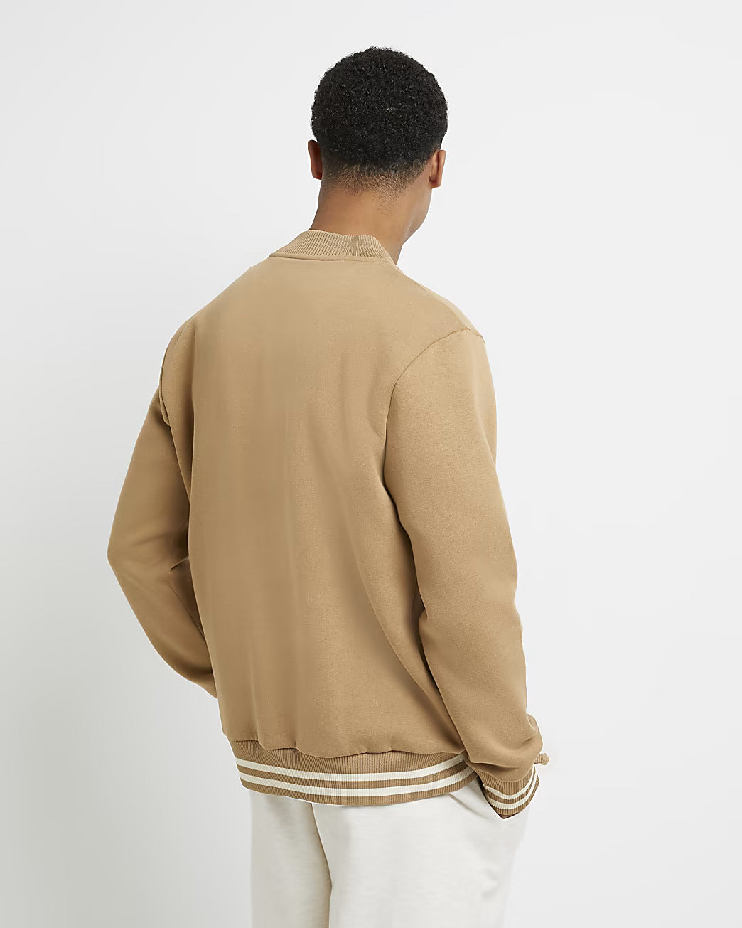 STONE REGULAR FIT VARSITY BOMBER JACKET