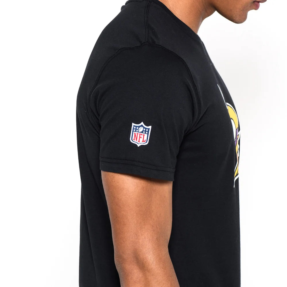 MINNESOTA VIKINGS TEAM LOGO BLACK T-SHIRT –