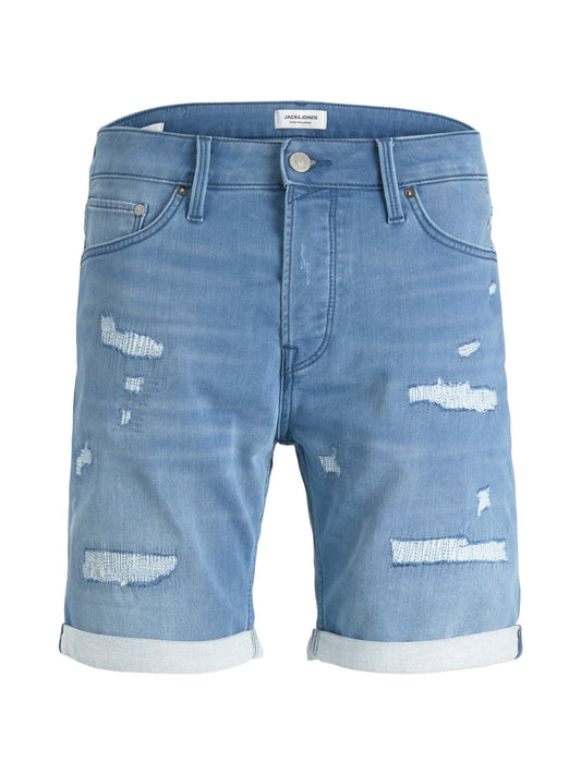 RICK ICON GE 855 INDIGO KNIT DENIM SHORTS